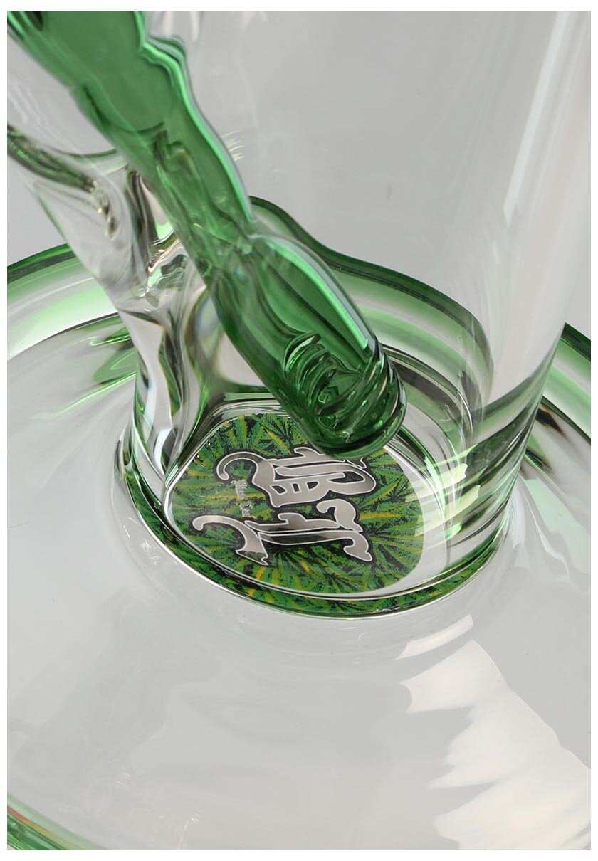 Produktfoto: Black Leaf Glas-Wasserpfeife Spirale grün 445 mm