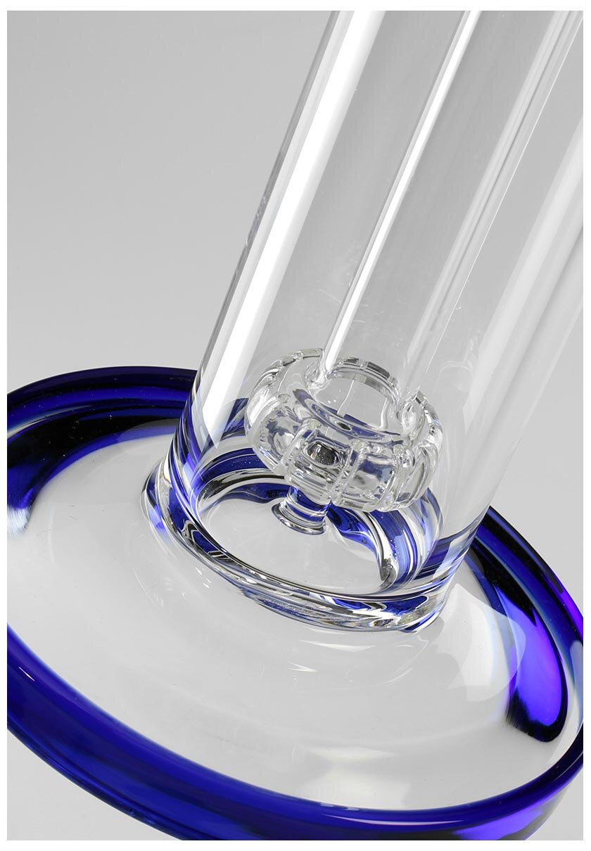 Black Leaf Glas-Wasserpfeife in Blau mit Trommel- und Baumperkolator