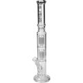 Produktfoto: BLAZE Tower Eis-Wasserpfeife klar, 2x 8-Arm-Perkolator, 545 mm