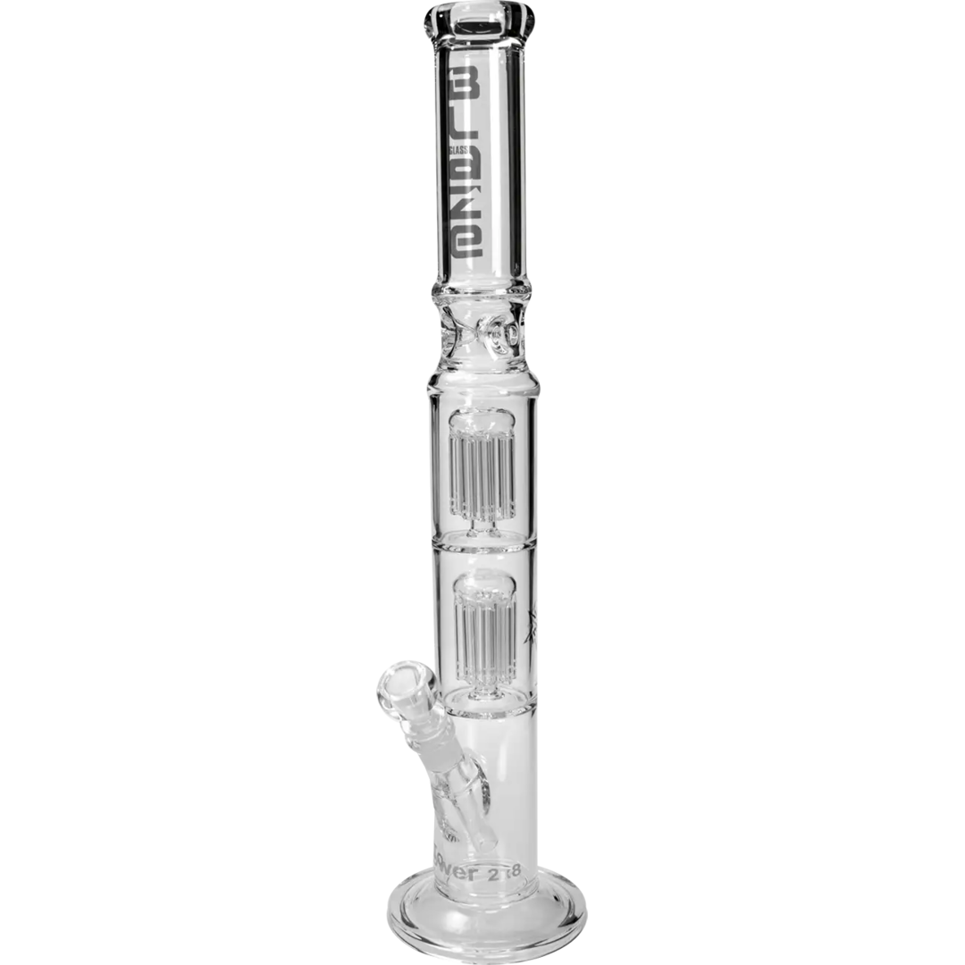 Produktfoto: BLAZE Tower Eis-Wasserpfeife klar, 2x 8-Arm-Perkolator, 545 mm