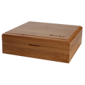Black Leaf Aufbewahrungsbox aus Bambus mit Magnetverschluss, geschlossen