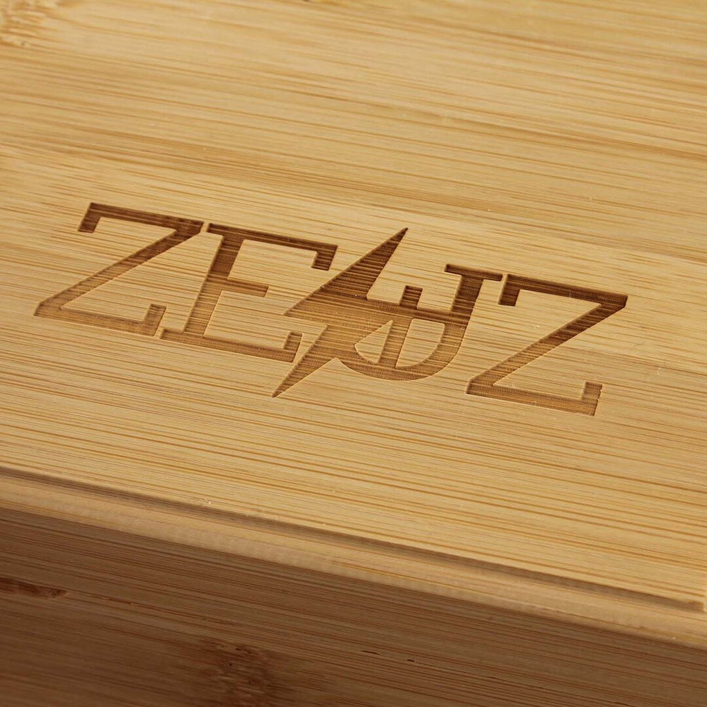 Black Leaf ZEUZ Aufbewahrungsbox aus Bambusholz mit Siebschatulle