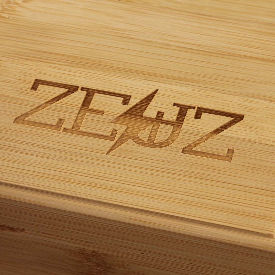 Black Leaf ZEUZ Aufbewahrungsbox aus Bambusholz mit Siebschatulle