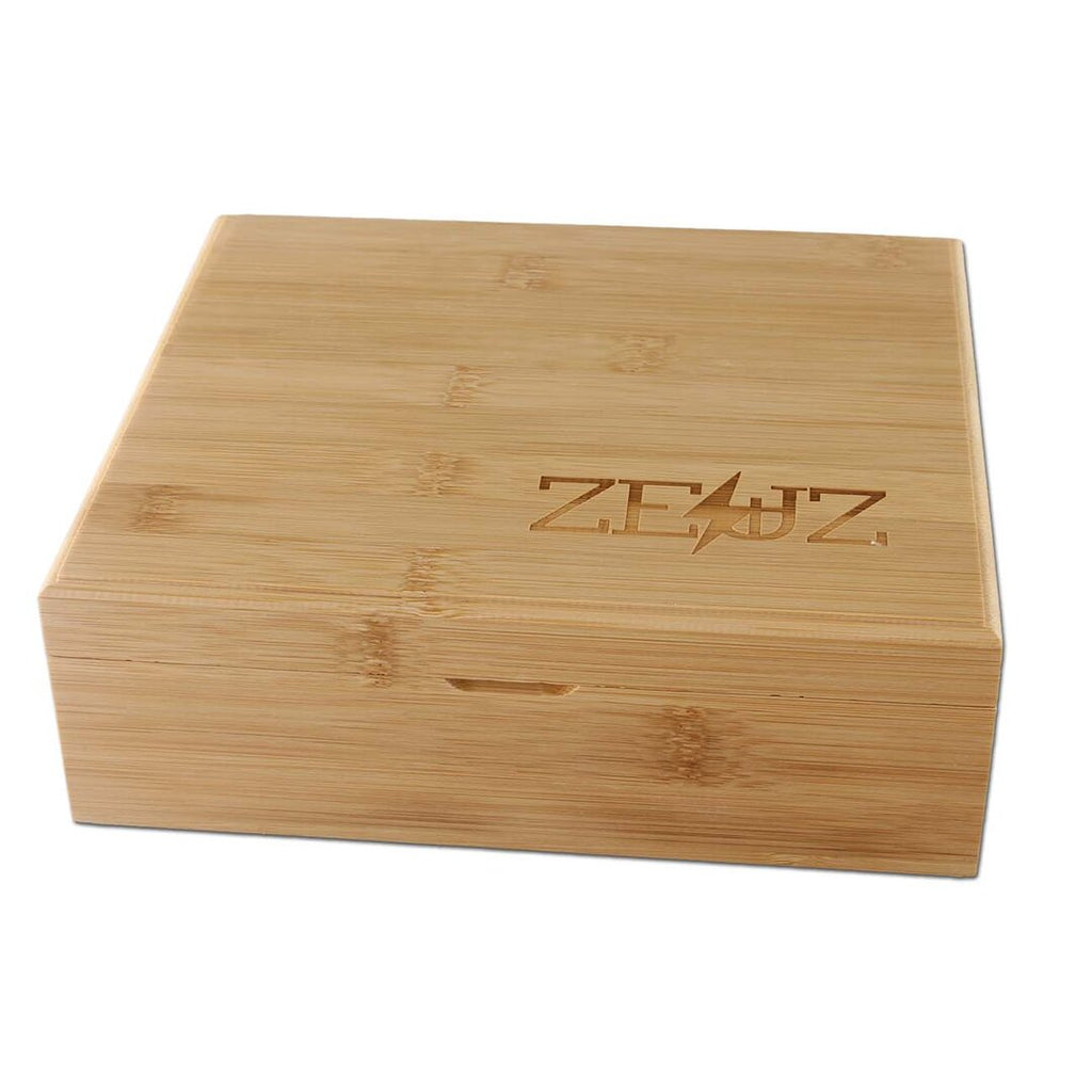 Black Leaf ZEUZ Aufbewahrungsbox aus Bambusholz mit Siebschatulle