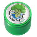 Grüne vierteilige Aluminium-Kräutermühle BROCCOLI von Black Leaf