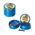 Blaue vierteilige Aluminium-Kräutermühle Hanuman von Black Leaf