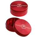 Zweiteilige Black Leaf Diamond Kräutermühle in rot