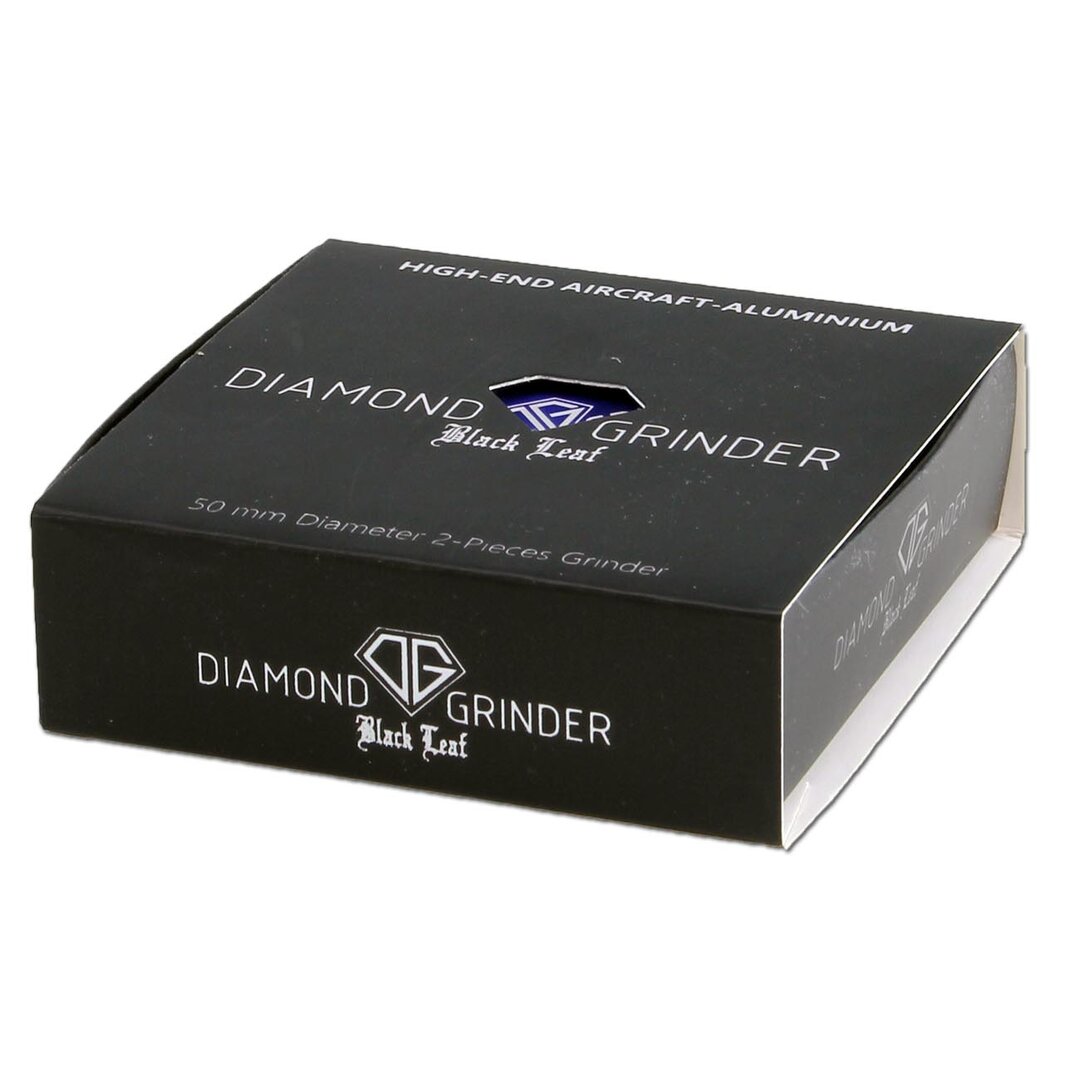 Zweiteilige Black Leaf Diamond Kräutermühle in grün