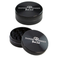 Vierteilige Alu-Kräutermühle Diamond von Black Leaf in Schwarz