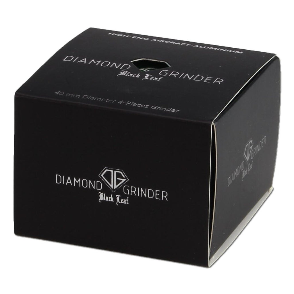 Vierteilige Alu-Kräutermühle Diamond von Black Leaf in Grün