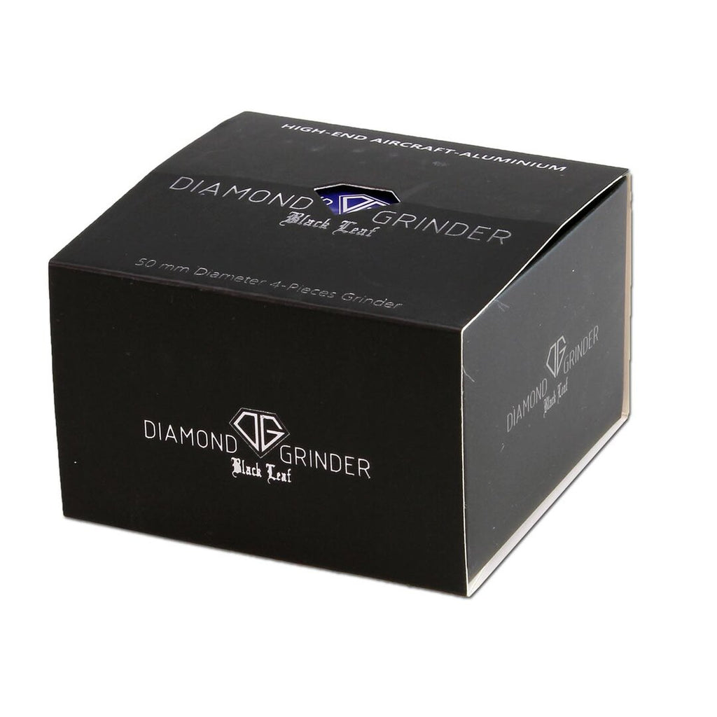 Black Leaf Diamond Kräutermühle aus rotem Flugzeugaluminium, vierteilig
