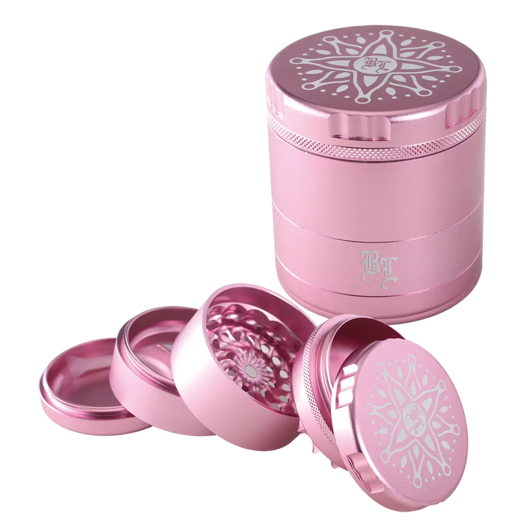 Black Leaf CNC-Flower Kräutermühle 5-teilig in pink