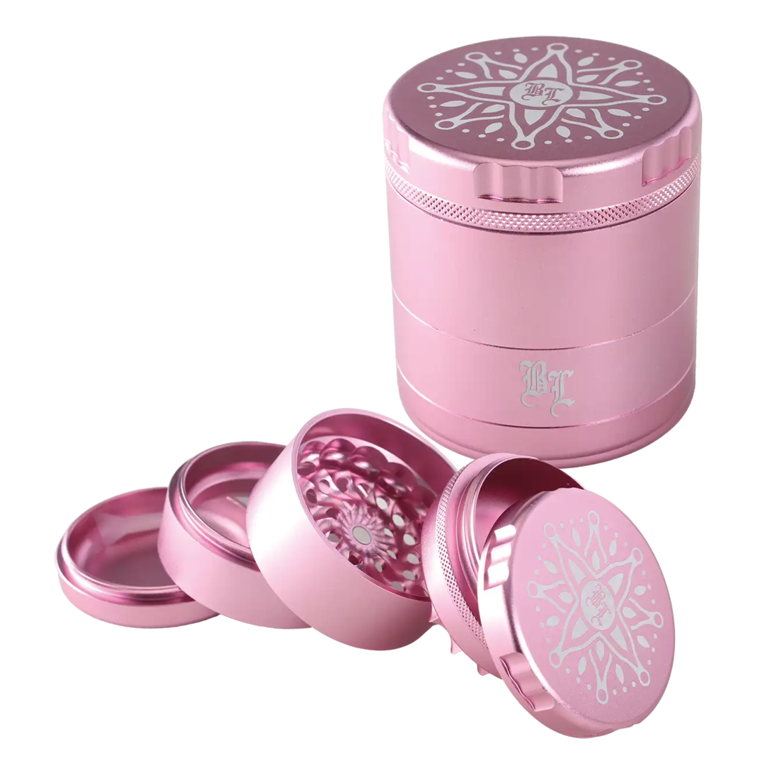 Black Leaf CNC-Flower Kräutermühle 5-teilig in pink