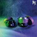 Produktfoto: Black Leaf Holz-Kräutermühle 4-teilig mit Violettglas-Vorratsglas