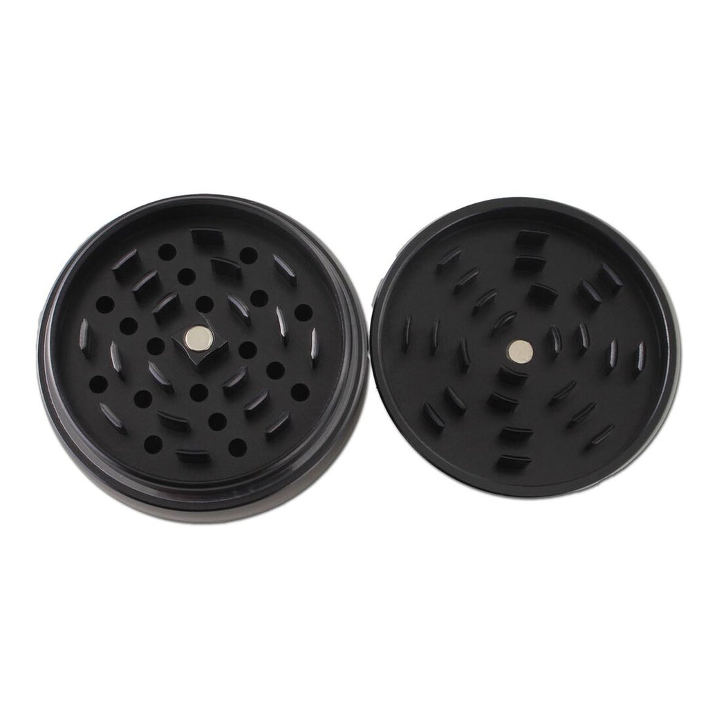 Black Leaf SPHERE Kräutermühle 4-teilig in Schwarz mit Glaskuppel aus Aluminium