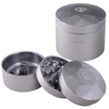 Black Leaf DIAMOND Kräutermühle aus grauem Flugzeugaluminium, dreiteilig