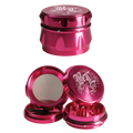 Vierteilige Kräutermühle Crown von Black Leaf in Pink