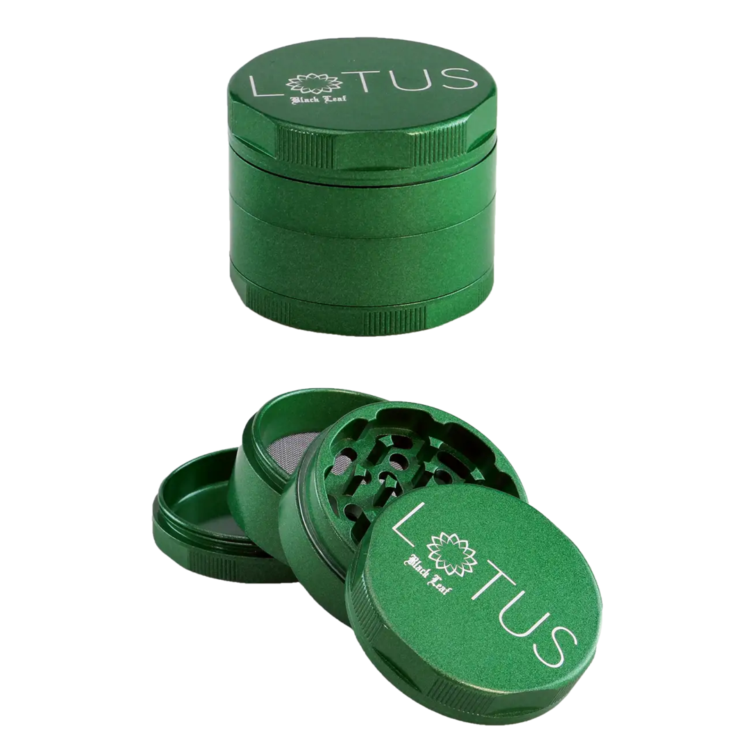 Black Leaf Lotus Kräutermühle 4-teilig in grün