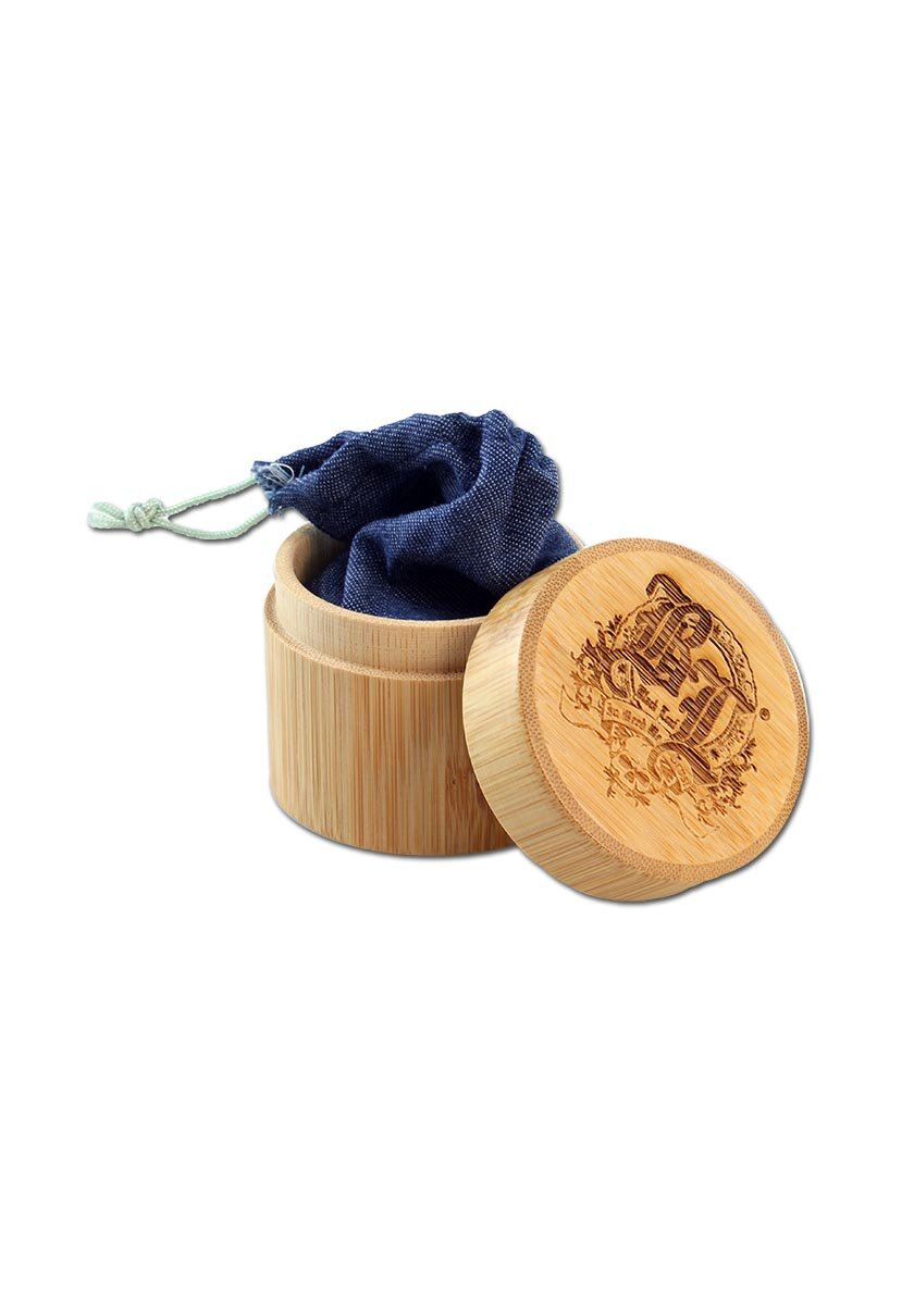 Produktfoto: Black Leaf Edelstahl-Kräutermühle Deluxe 3-teilig mit Bambusbox