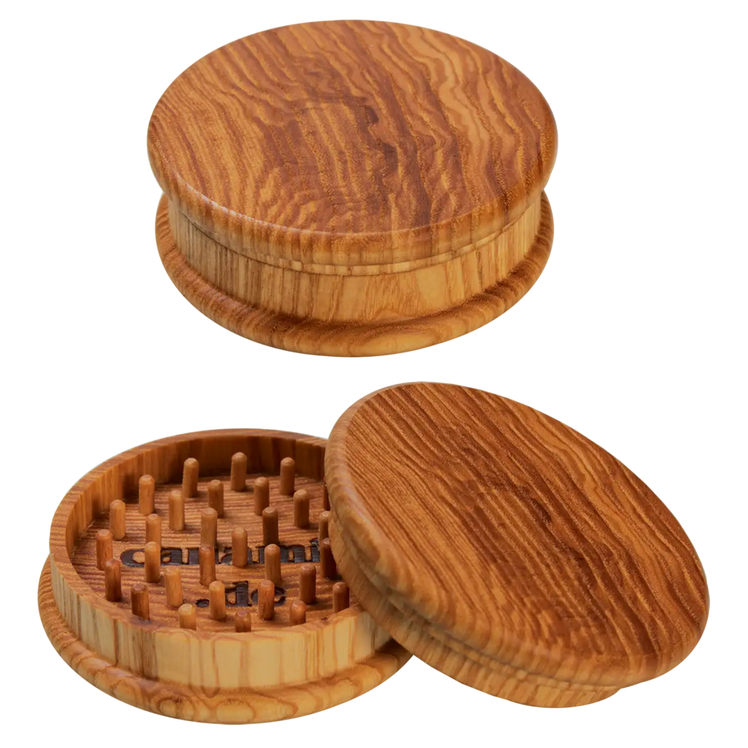 CANAMIX Holz-Kräutermühle aus Eschenholz, 2-teilig mit Holzzähnen