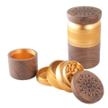Black Leaf Alu-Walnuss-Kräutermühle 5-teilig in Gold