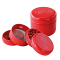 Vierteilige Kräutermühle Lotus von Black Leaf in Rot mit Keramikbeschichtung