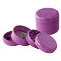 Vierteilige Kräutermühle Lotus von Black Leaf in Violett mit Keramikbeschichtung