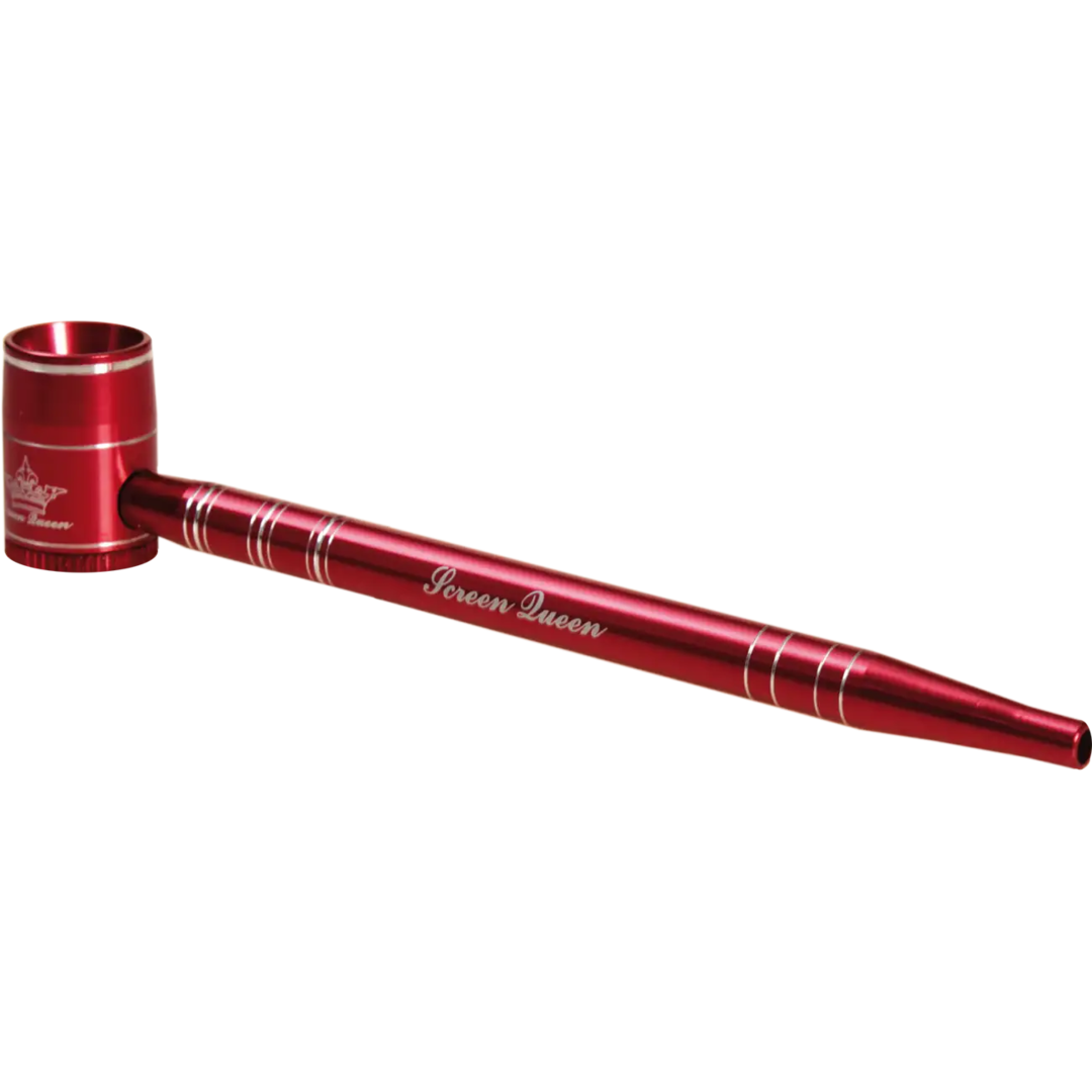 Sieblose Pfeife SCREEN QUEEN aus anodisiertem Aluminium in rot