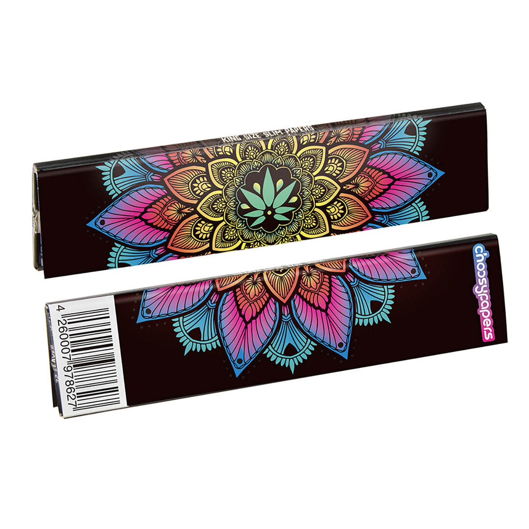 Choosypapers King Size Slim Papers im Mandala-Design in Heftpackung