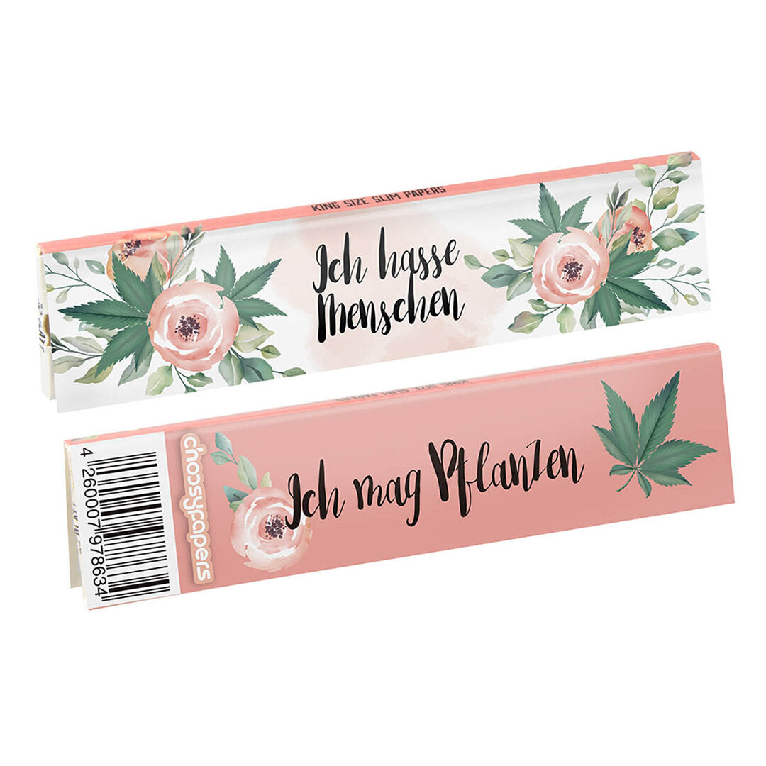 Choosypapers King Size Slim Papers mit Statement-Design in Heftpackung