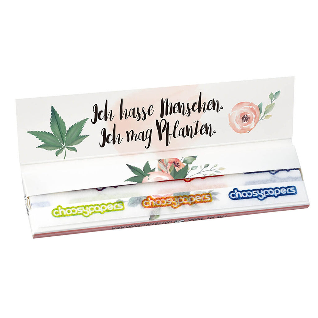 Choosypapers King Size Slim Papers mit Statement-Design in Heftpackung