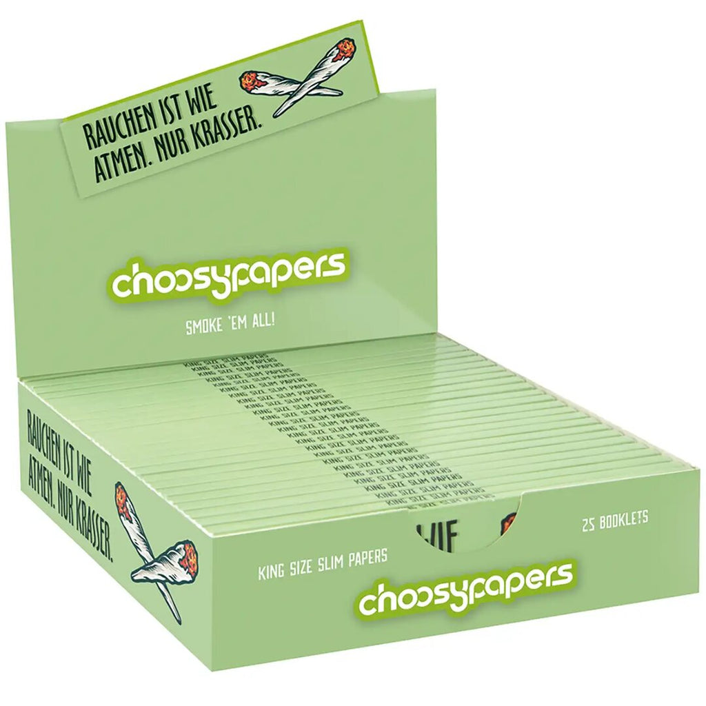 Choosypapers King Size Slim Papers mit Statement-Design in Heftpackung