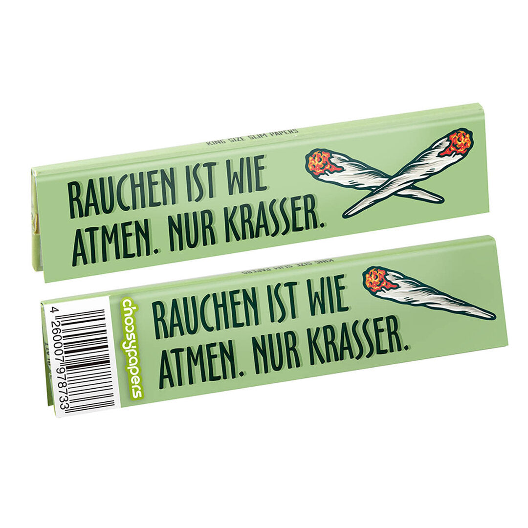 Choosypapers King Size Slim Papers mit Statement-Design in Heftpackung