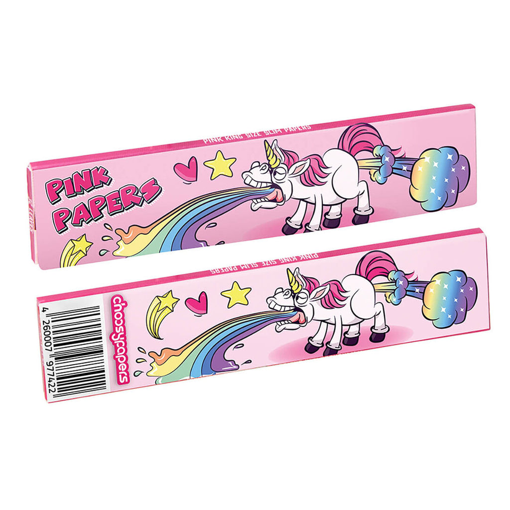 Choosypapers King Size Slim Papers im Einhorn-Design in Heftpackung