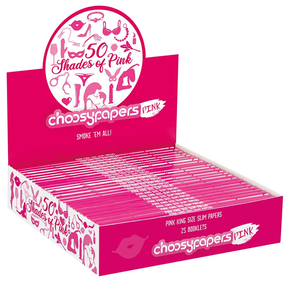 Choosypapers King Size Slim Papers im Pink-Design in Heftpackung