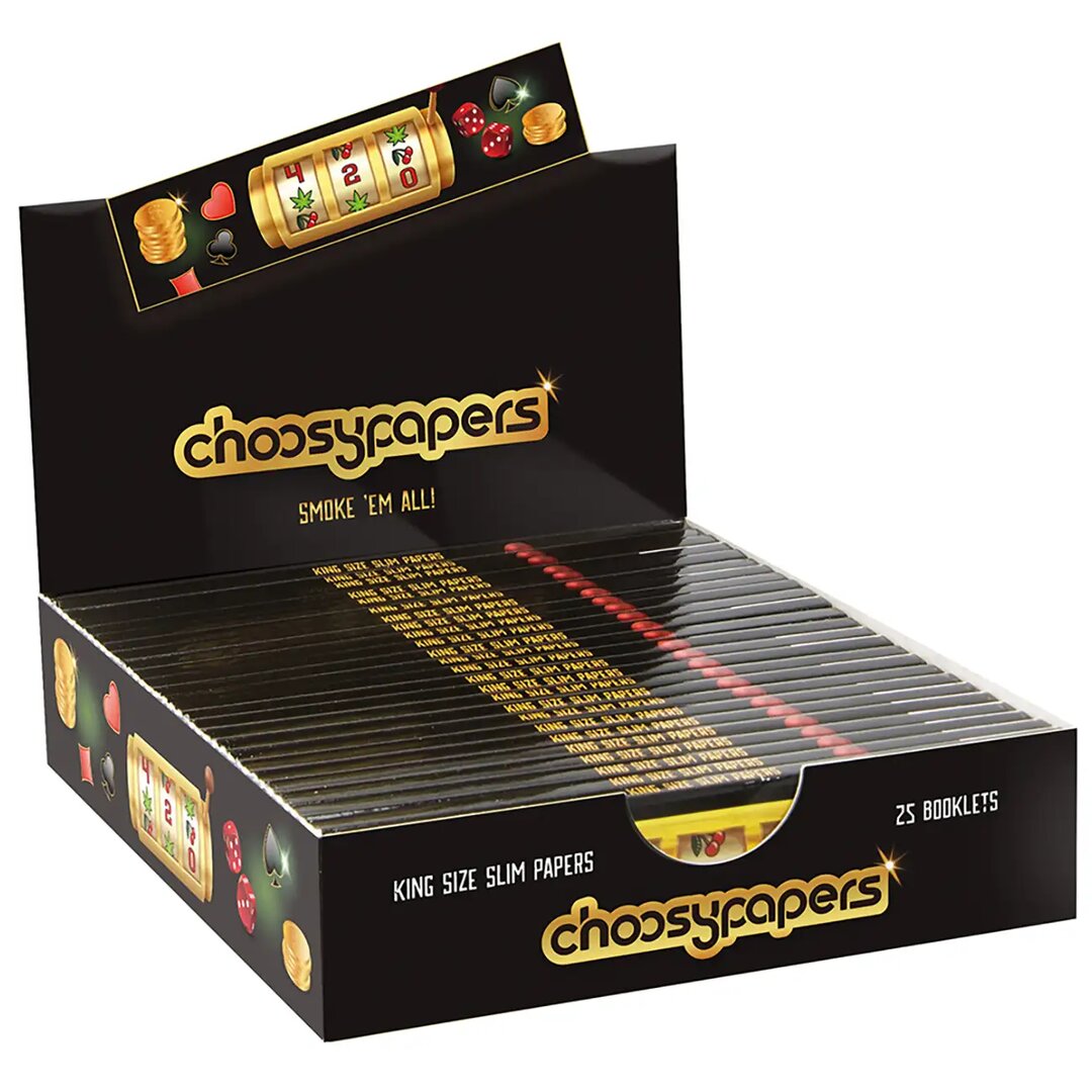Choosypapers King Size Slim Papers mit Statement-Design in Heftpackung