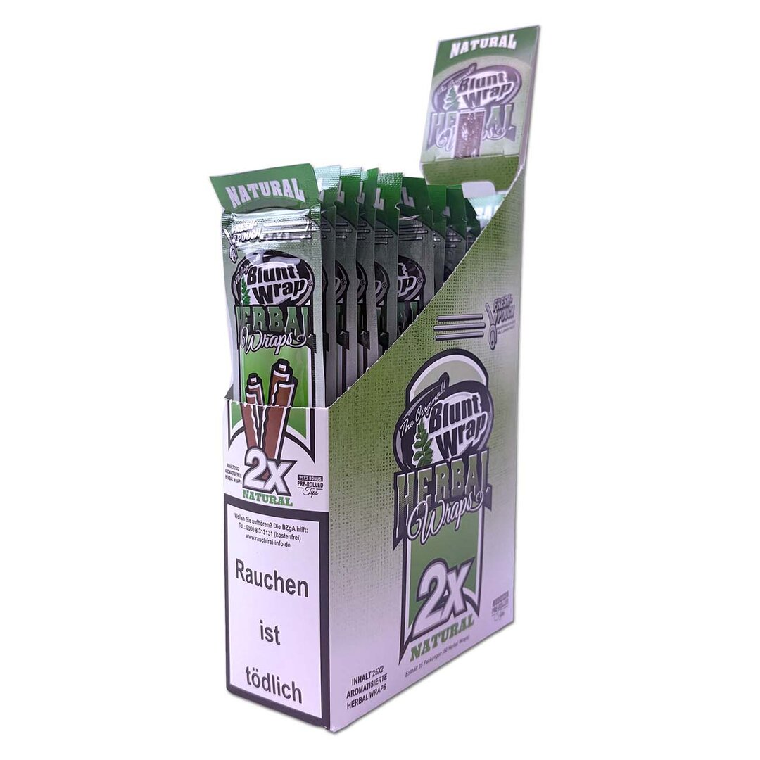 Herbal Wraps Natural, Kräuter-Wickelblätter in wiederverschließbarer Packung