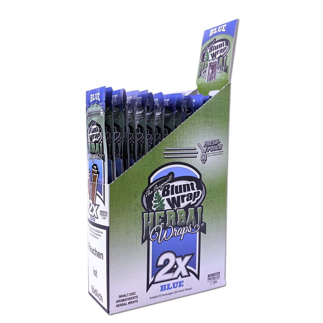 Herbal Wraps Blue, Kräuter-Wickelblätter in wiederverschließbarer Packung