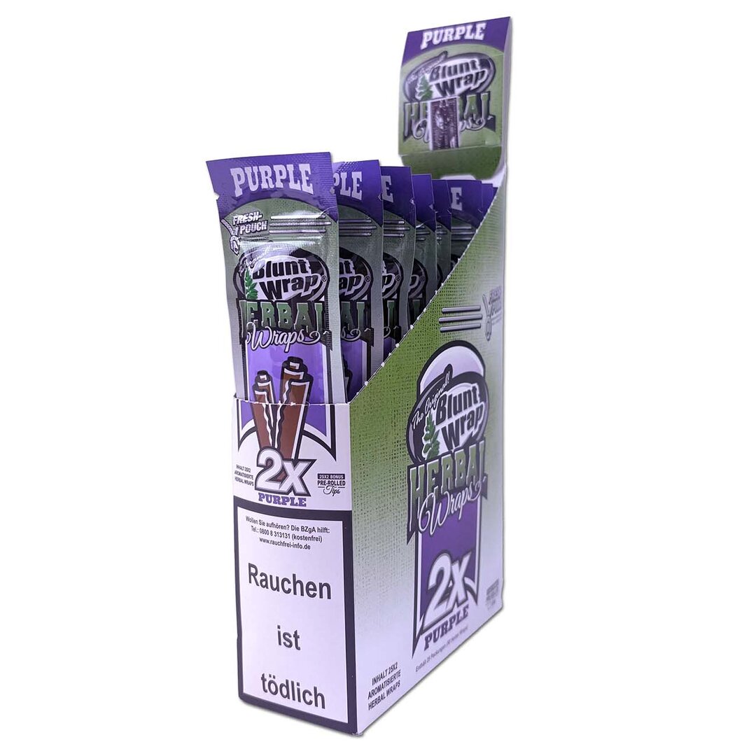 Herbal Wraps Purple, Kräuter-Wickelblätter in wiederverschließbarer Packung