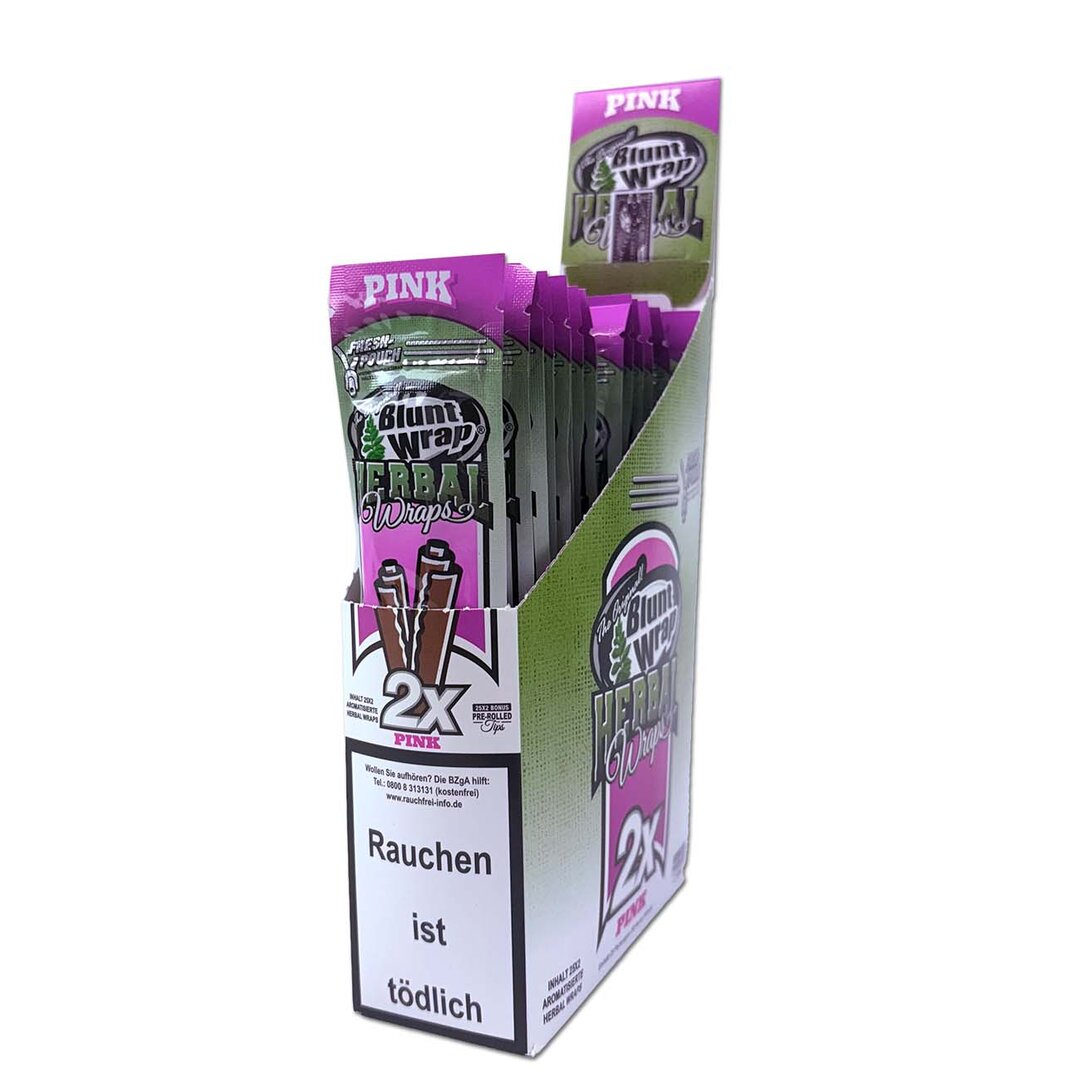 Herbal Wraps Pink, Kräuter-Wickelblätter in wiederverschließbarer Packung