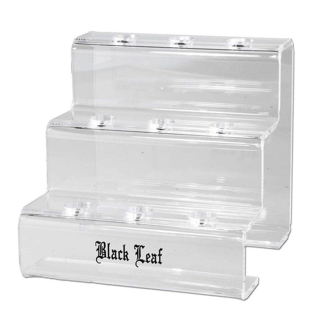 Acrylständer von Black Leaf mit neun Öffnungen für Glasköpfe