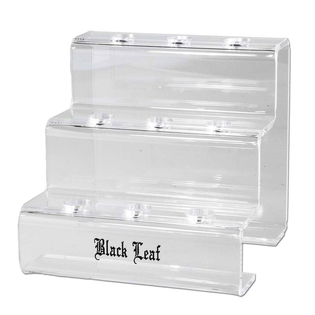 Acrylständer von Black Leaf mit neun Öffnungen für Glasköpfe