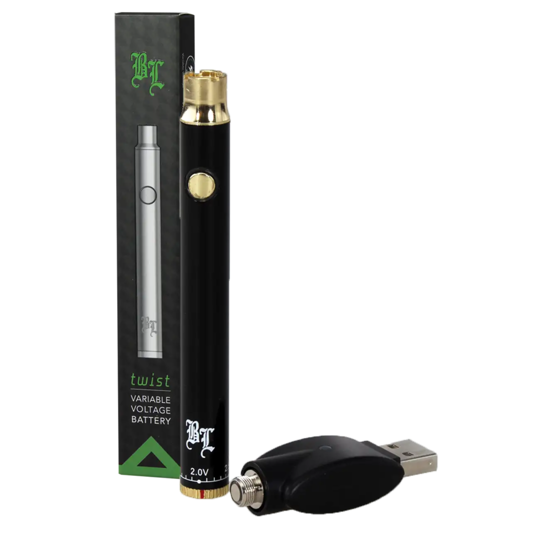 Akkuträger BL twist von Black Leaf in Silber mit 510er-Gewinde