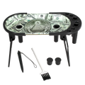 Black Leaf Rolling Console DOLLAR aus Metall mit Conehaltern