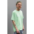 Black Leaf T-Shirt in Frozen Green mit Logodruck, Größe L