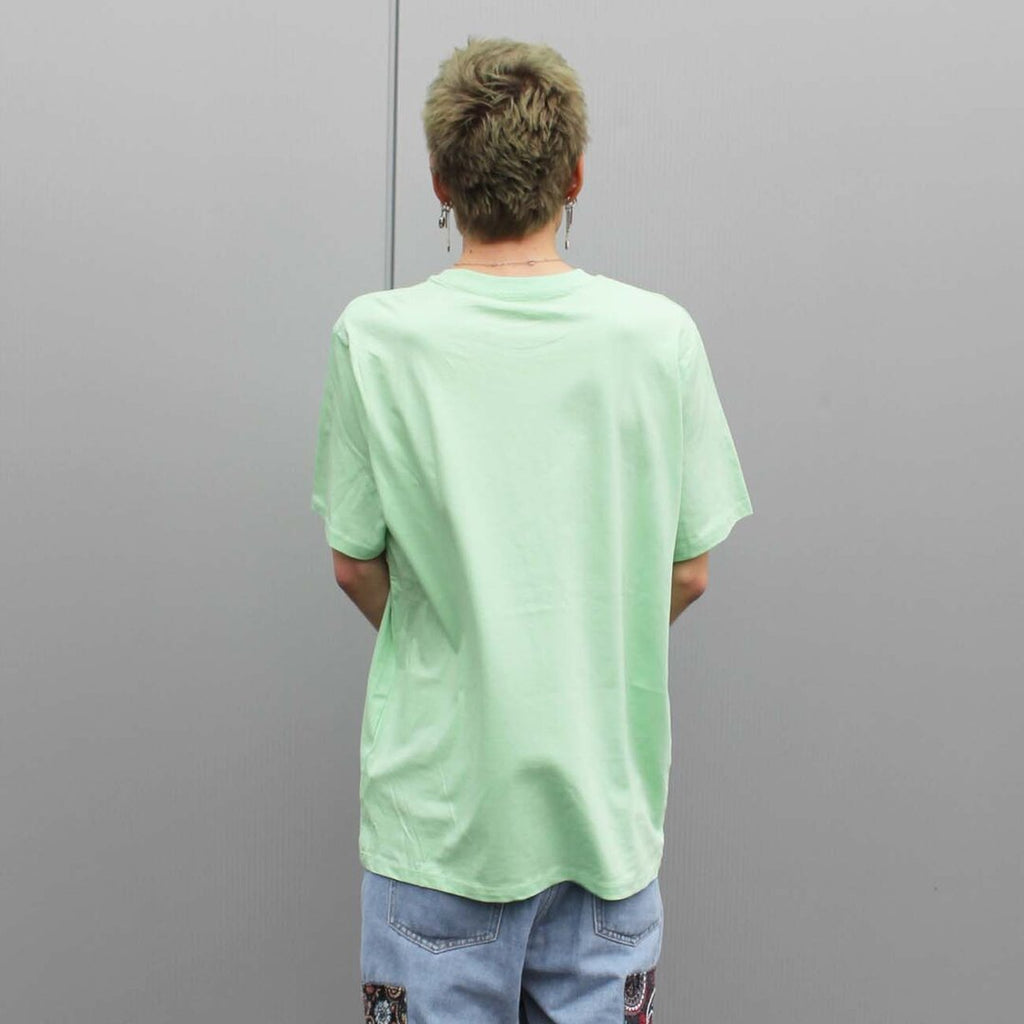 Black Leaf T-Shirt in Frozen Green mit Logodruck, Größe M