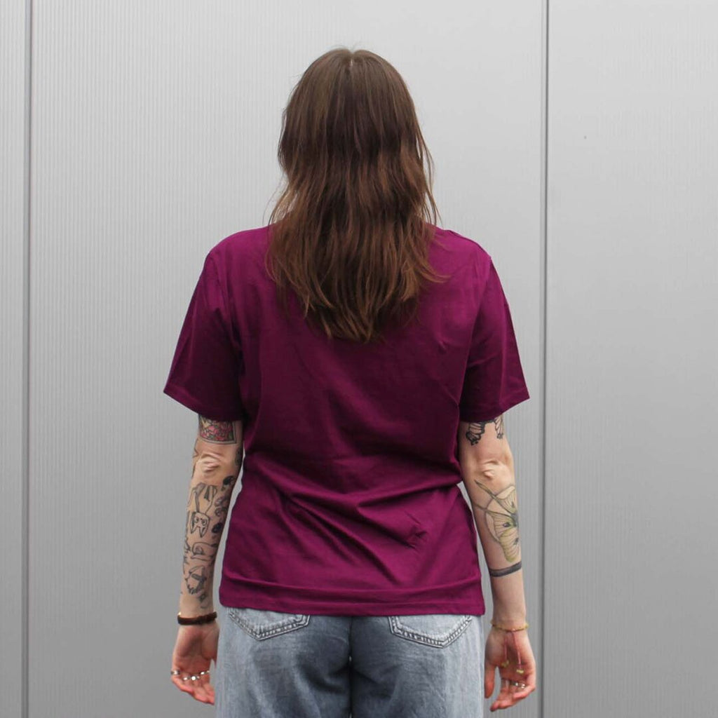 Black Leaf T-Shirt in Astral Purple mit Logodruck, Größe 2XL