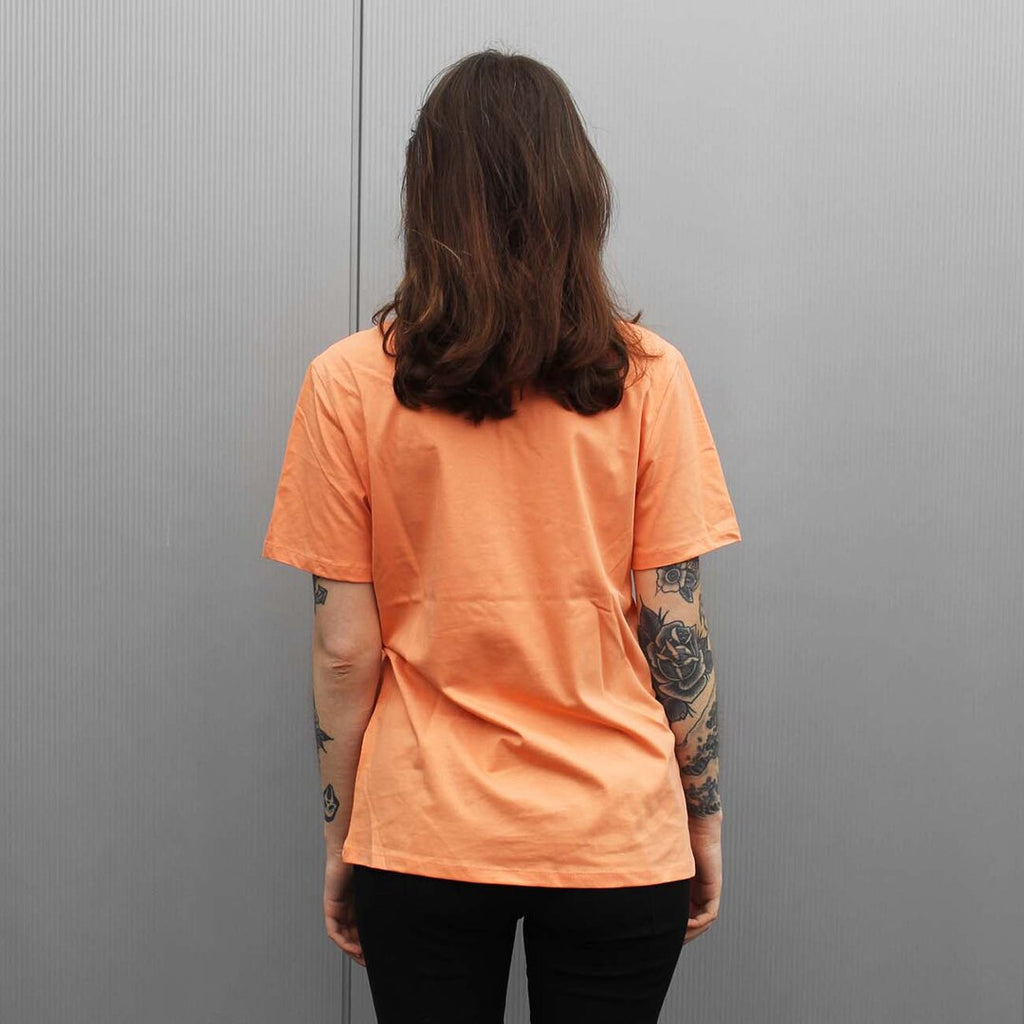 Black Leaf T-Shirt in Peach mit Logodruck, Größe L