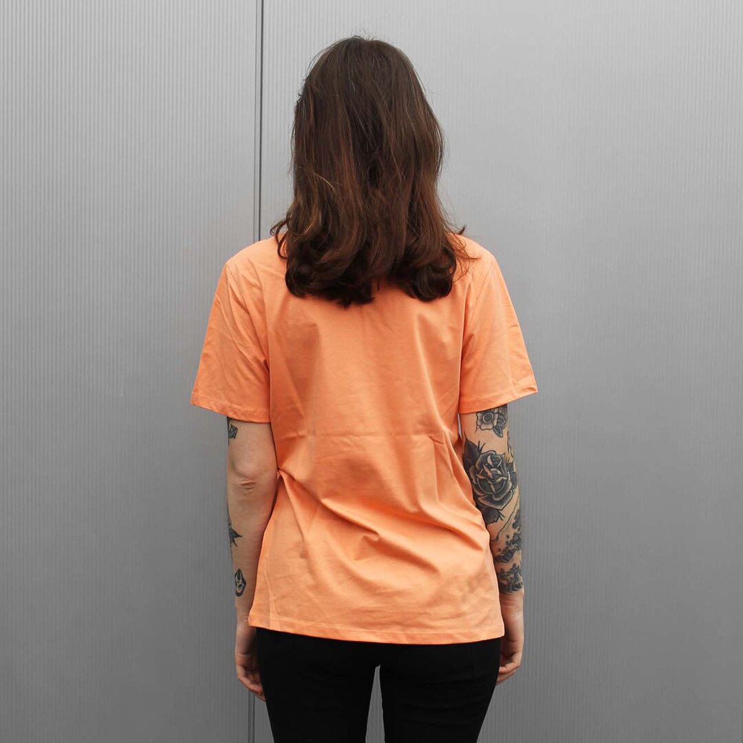 Black Leaf T-Shirt in Peach mit Logodruck, Größe XL