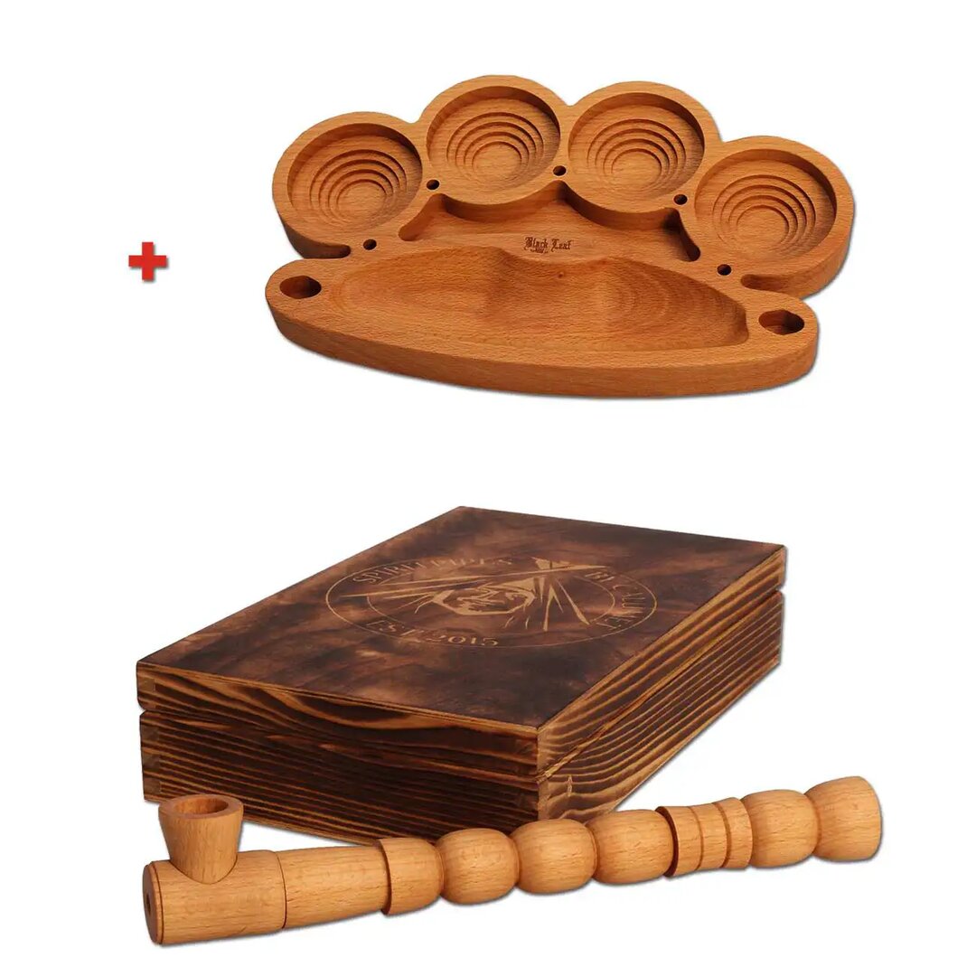 Calumet Deluxepipe Buche XL Tabakpfeife aus Holz mit Tray